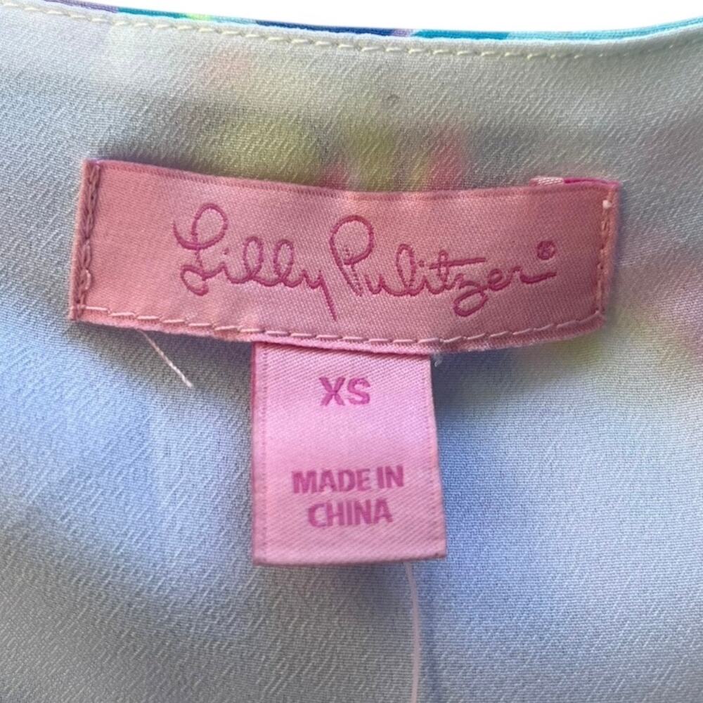 NEW Lilly Pulitzer Zanna Silk Dress Multi Gillty Pleasure Adjust Straps Women XS - Picture 6 of 9